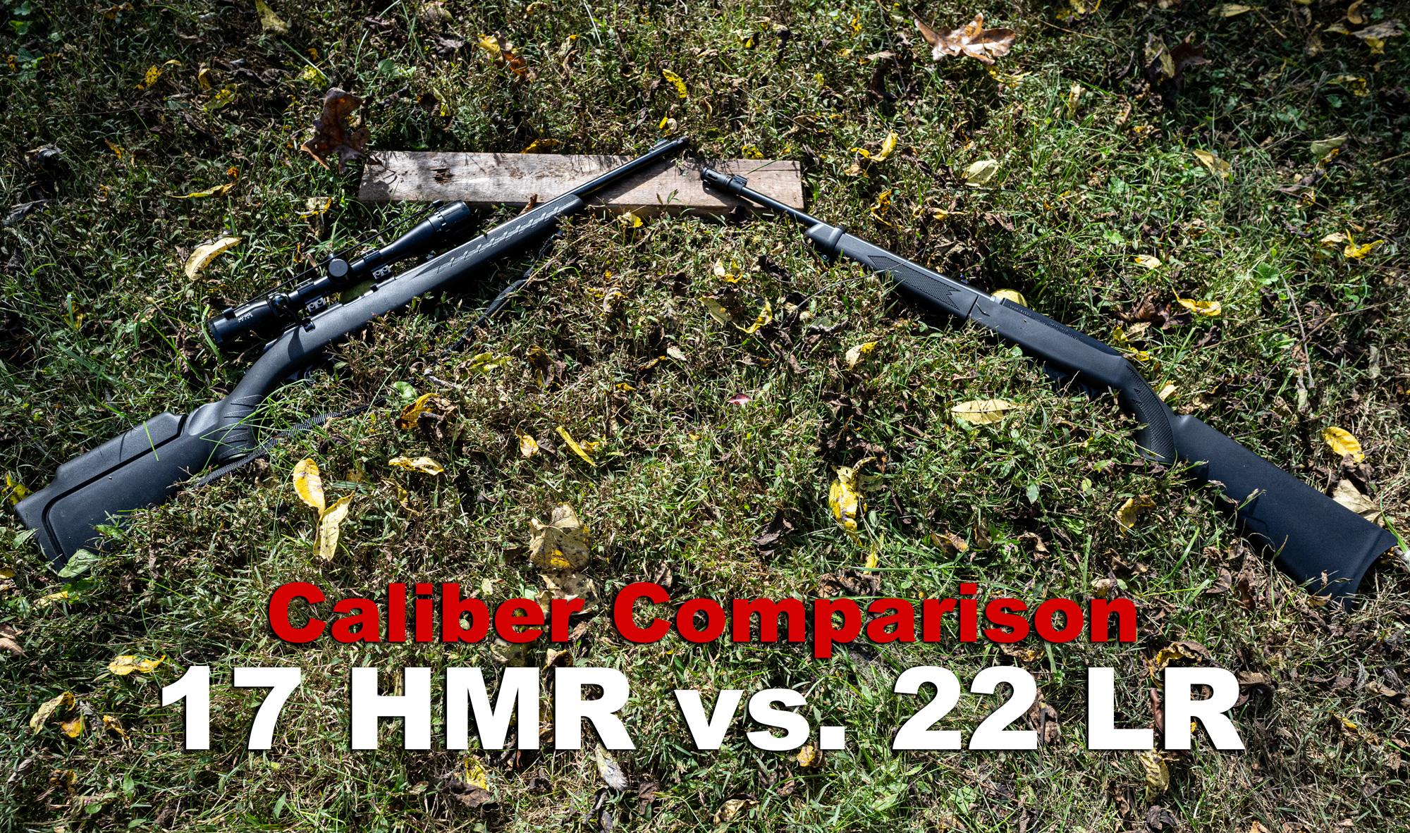 17 HMR vs 22 LR rifles side by side