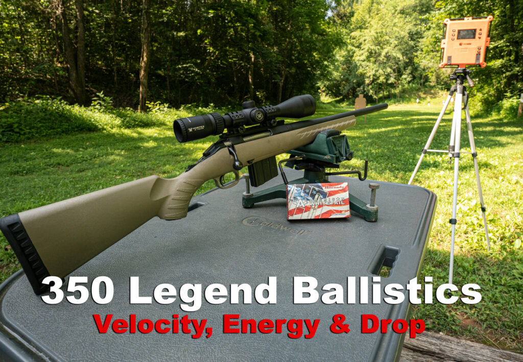350 Legend Ballistics Velocity, Energy & Drop Data