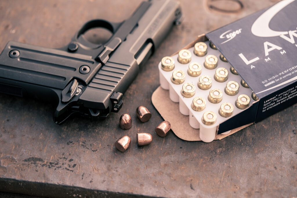 TMJ bullets made by speer on a table