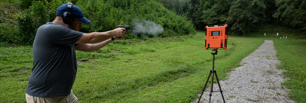 Firing M1152 9mm ammo at the shooting range