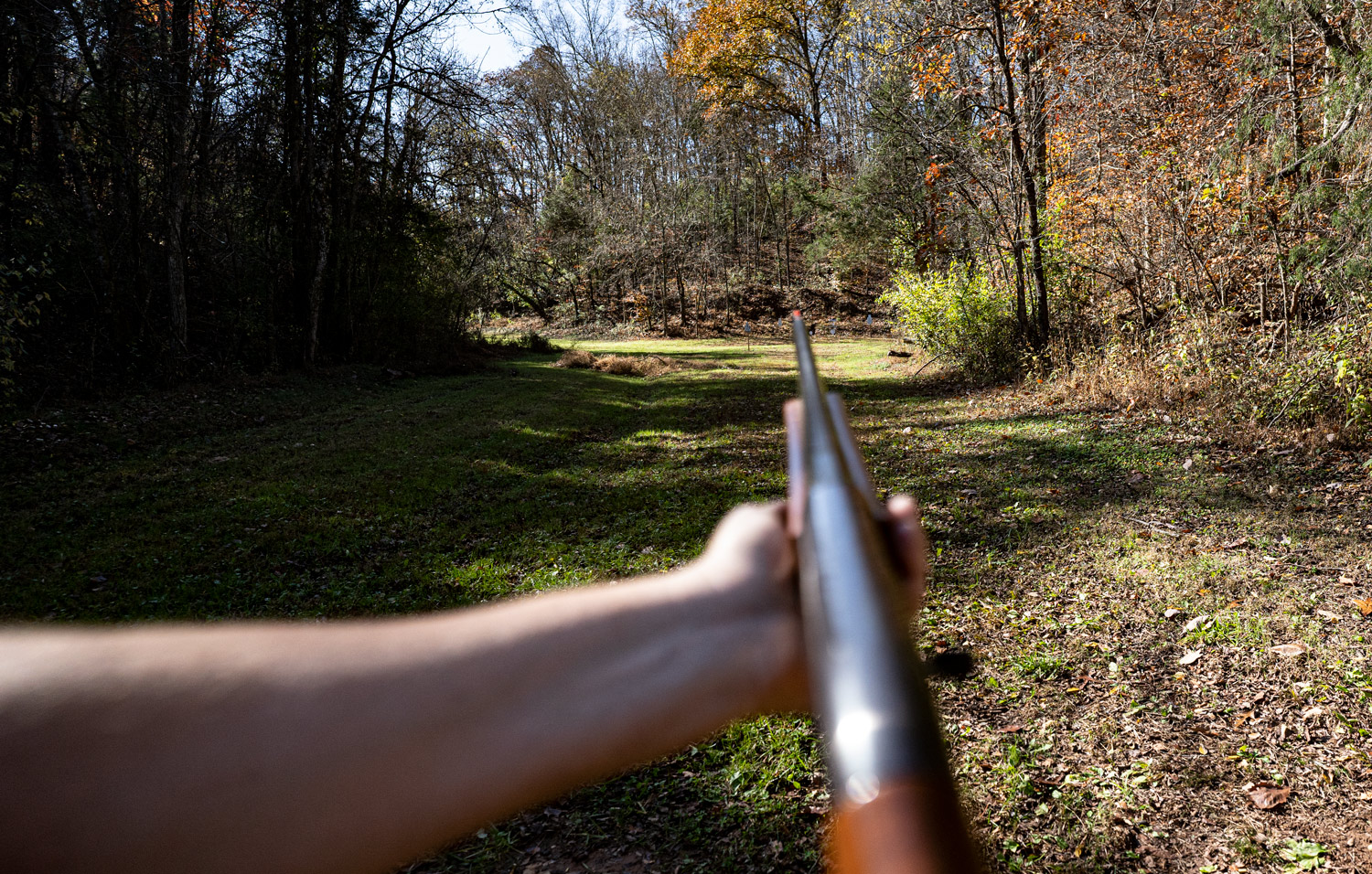 Swinging a shotgun barrel around