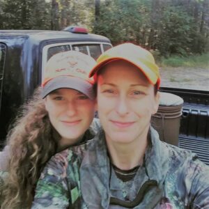The author and her daughter after a hunting trip